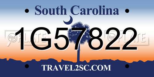 1G57822 South Carolina License Plate