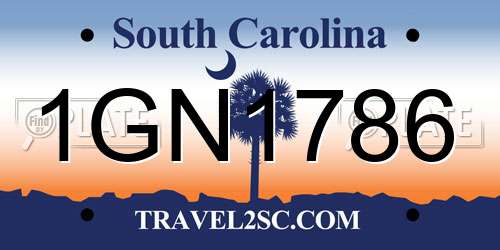 1GN1786 South Carolina License Plate