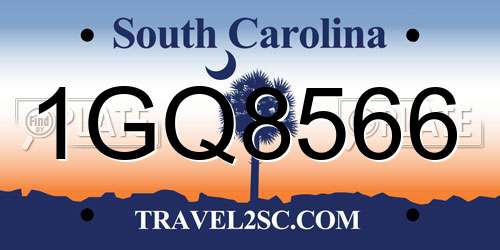 1GQ8566 South Carolina License Plate