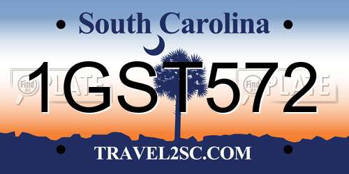 1GST572 South Carolina License Plate