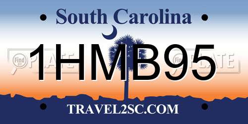 1HMB95 South Carolina License Plate