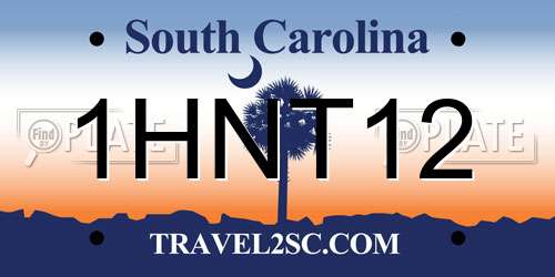 1HNT12 South Carolina License Plate