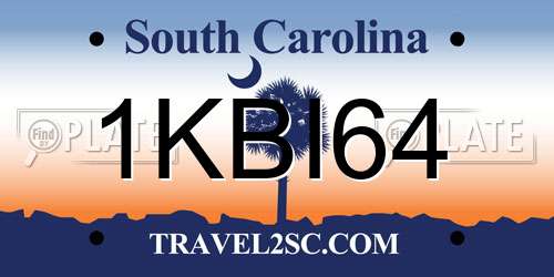 1KBI64 South Carolina License Plate