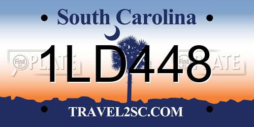 1LD448 South Carolina License Plate