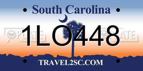 1LO448 South Carolina License Plate