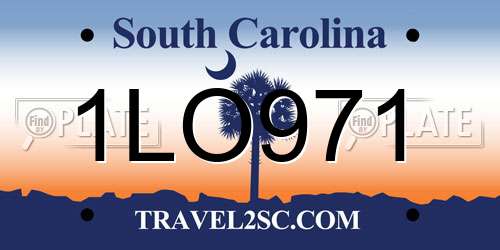 1LO971 South Carolina License Plate