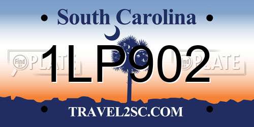 1LP902 South Carolina License Plate