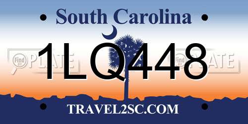 1LQ448 South Carolina License Plate