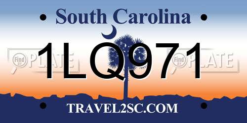 1LQ971 South Carolina License Plate