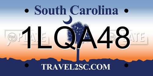 1LQA48 South Carolina License Plate