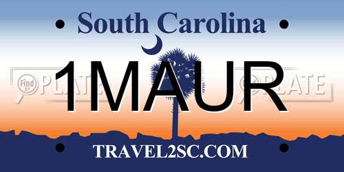 1MAUR license plate in SC state