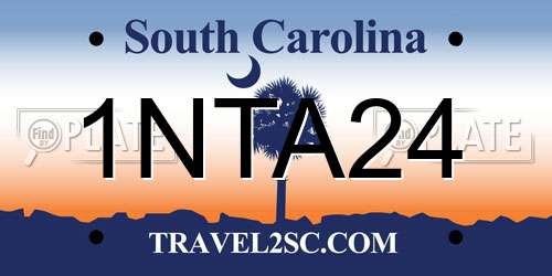 1NTA24 South Carolina License Plate