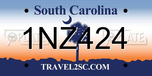 1NZ424 South Carolina License Plate