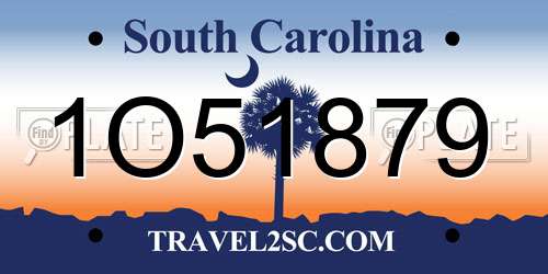 1O51879 South Carolina License Plate