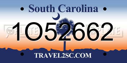 1O52662 South Carolina License Plate