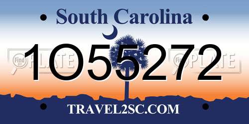 1O55272 South Carolina License Plate