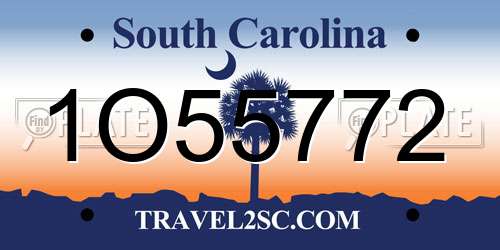 1O55772 South Carolina License Plate