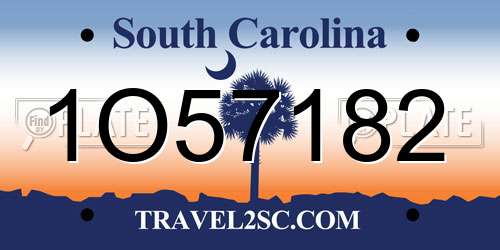 1O57182 South Carolina License Plate