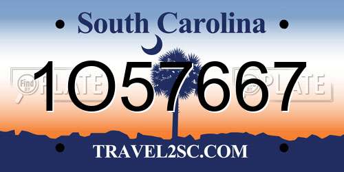 1O57667 South Carolina License Plate