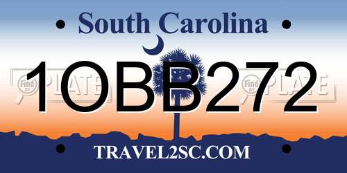 1OBB272 South Carolina License Plate