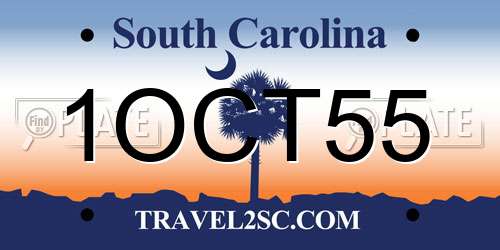 1OCT55 South Carolina License Plate