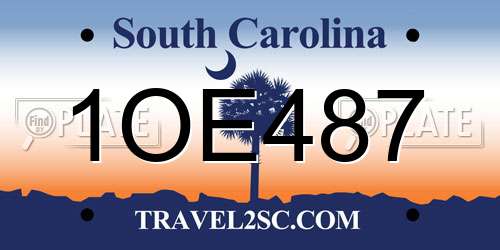 1OE487 South Carolina License Plate