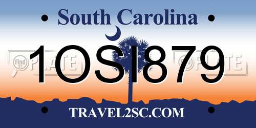 1OSI879 South Carolina License Plate