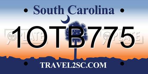 1OTB775 South Carolina License Plate