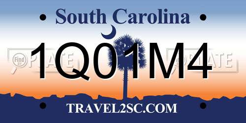 1Q01M4 South Carolina License Plate