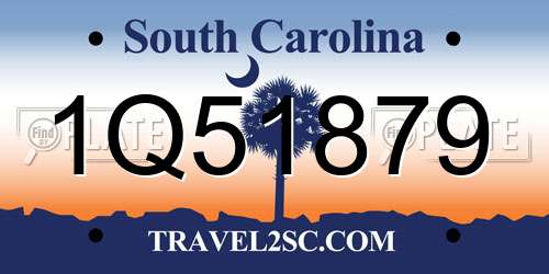 1Q51879 South Carolina License Plate