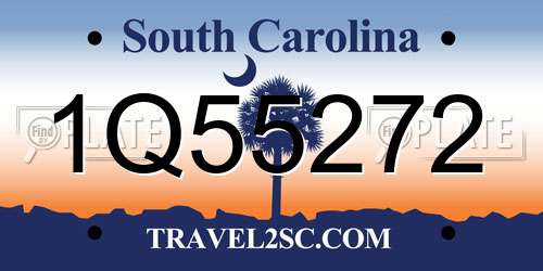 1Q55272 South Carolina License Plate