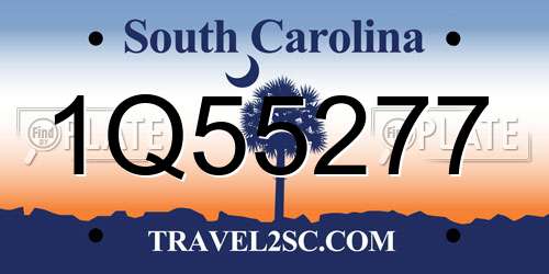 1Q55277 South Carolina License Plate