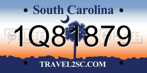 1Q81879 South Carolina License Plate