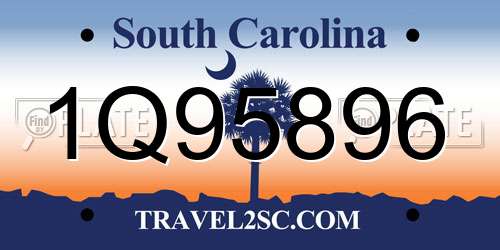1Q95896 South Carolina License Plate