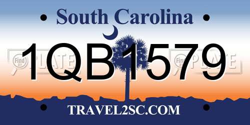 1QB1579 South Carolina License Plate