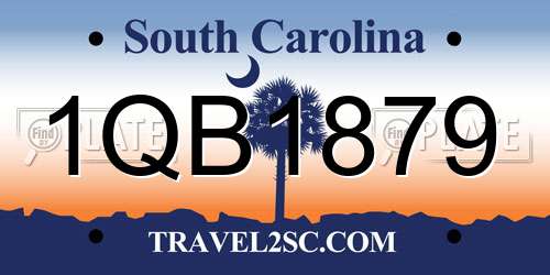 1QB1879 South Carolina License Plate