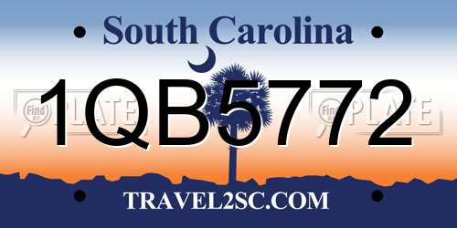 1QB5772 South Carolina License Plate