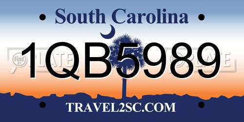 1QB5989 South Carolina License Plate
