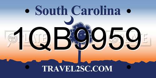 1QB9959 South Carolina License Plate