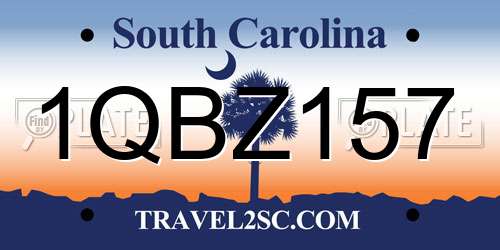 1QBZ157 South Carolina License Plate