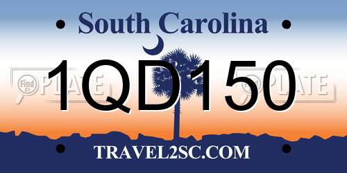 1QD150 South Carolina License Plate