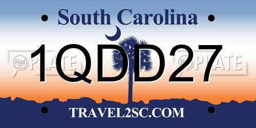 1QDD27 South Carolina License Plate