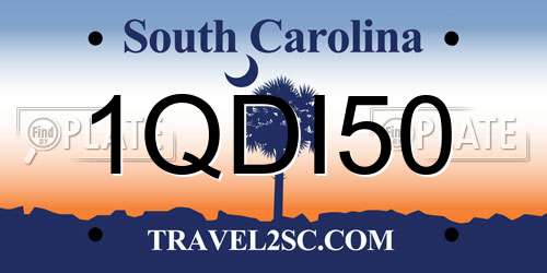1QDI50 South Carolina License Plate