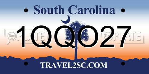 1QQO27 South Carolina License Plate