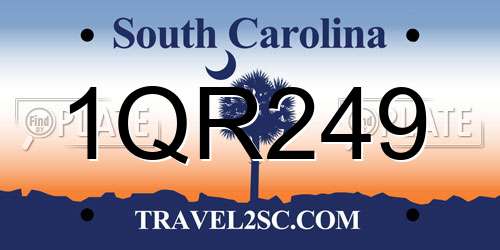 1QR249 South Carolina License Plate