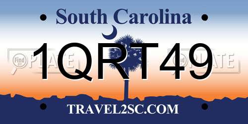 1QRT49 South Carolina License Plate