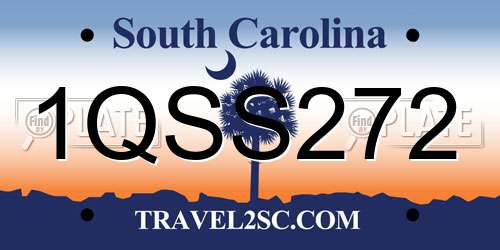1QSS272 South Carolina License Plate