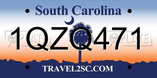 1QZQ471 South Carolina License Plate