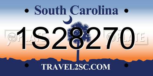 1S28270 South Carolina License Plate