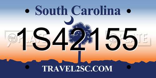 1S42155 South Carolina License Plate